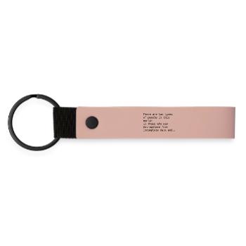 Funny Maths Jokes - Matte Pu Keyring - pink - Front