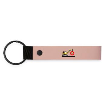 Excavator - Matte Pu Keyring - pink - Front
