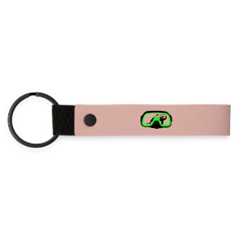 Lunettes de plongée - Porte-clés en PU mat - rose - Devant