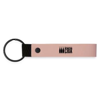 Kreis Liga Bier - Matte PU Schlüsselanhänger - Rosa - Vorne