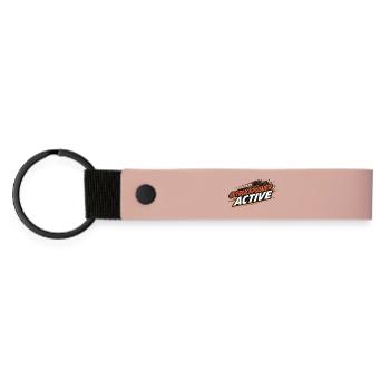 Logo de conduite active TruckPower - Porte-clés en PU mat - rose - Devant