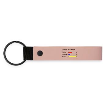 Stats du jour - gaming et humour - Porte-clés en PU mat - rose - Devant