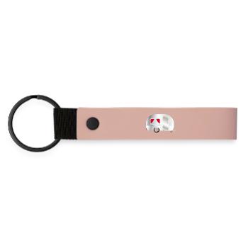 caravane mignonne pour les sentiments nostalgiques - Porte-clés en PU mat - rose - Devant