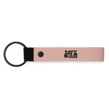 Funny bowling saying - Matte Pu Keyring - pink - Front