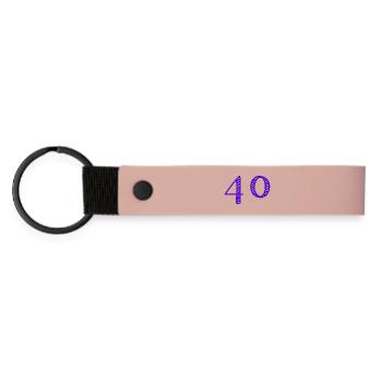 40. 40 YEARS. 40th ANNIVERSARY. 40 YEARS ANNIVERSARY. - Matte Pu Keyring - pink - Front