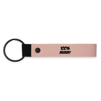 100% Maman - Fête des Mères - Porte-clés en PU mat - rose - Devant