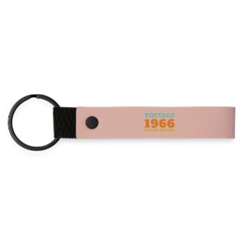 60 Ans 1966 Vintage Rétro Cadeau D'anniversaire - Porte-clés en PU mat - rose - Devant