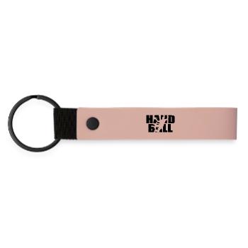 Classic Handball Design – Team Spirit & Power - Matte Pu Keyring - pink - Front