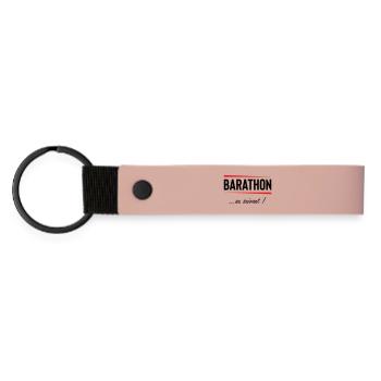 Barathon au suivant ! Alcool  - Porte-clés en PU mat - rose - Devant