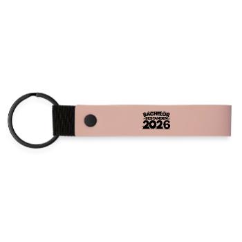Bachelor 2026 Abschluss Promotion Sponsion - Matte PU Schlüsselanhänger - Rosa - Vorne