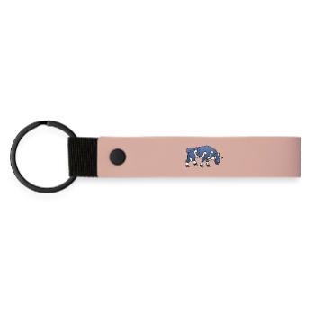Piktischer Stier - Matte PU Schlüsselanhänger - Rosa - Vorne