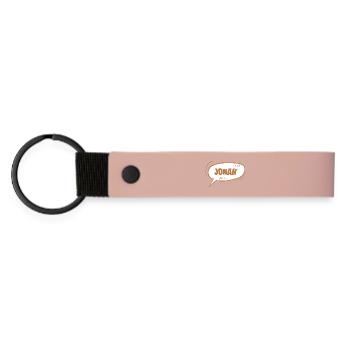 First name Jonah - Matte Pu Keyring - pink - Front