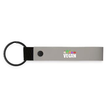 Dietician Diet Vegan - Matte Pu Keyring - light grey - Front