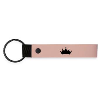Couronne - Porte-clés en PU mat - rose - Devant