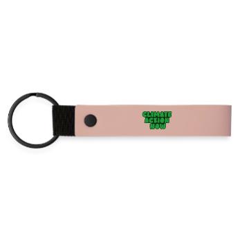 climate action now - Matte Pu Keyring - pink - Front