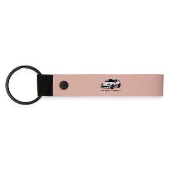 JDM Street Legende der 90er Jahre - Matte PU Schlüsselanhänger - Rosa - Vorne