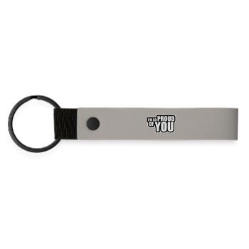 I'm So Proud Of You Heartily Encouraging Saying - Matte Pu Keyring - light grey - Front