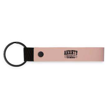 Anxiety University Honors Program Geschenk - Matte PU Schlüsselanhänger - Rosa - Vorne