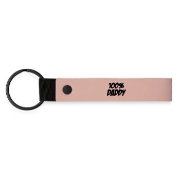 100% Daddy - Matte Pu Keyring - pink - Front