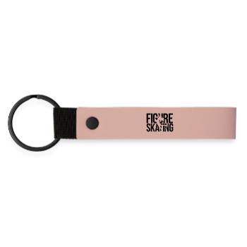 Eiskunstlauf - Matte PU Schlüsselanhänger - Rosa - Vorne