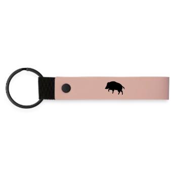 sanglier - Porte-clés en PU mat - rose - Devant
