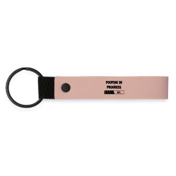 im Werden, Fortschritt * - Matte PU Schlüsselanhänger - Rosa - Vorne