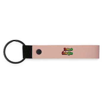 Monteverde Costa Rica Regenbogen Design - Matte PU Schlüsselanhänger - Rosa - Vorne