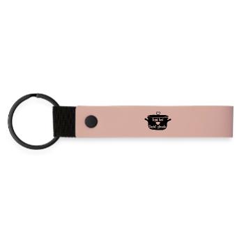 Topf hod Deckl gfundn - Topf hat Deckel gefunden - Matte PU Schlüsselanhänger - Rosa - Vorne