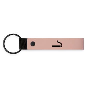 Zigarette Cigarette raucherpause - Matte PU Schlüsselanhänger - Rosa - Vorne