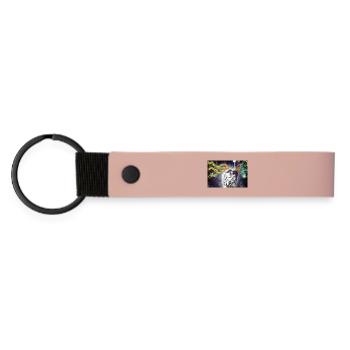 First kiss - Matte Pu Keyring - pink - Front