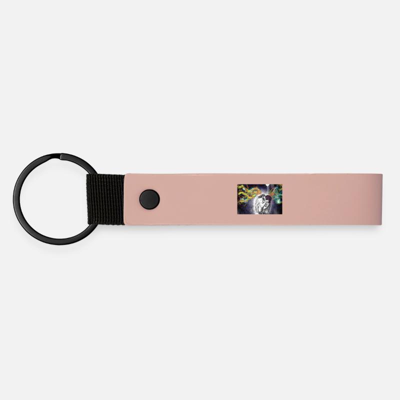Premier baiser - Porte-clés en PU mat - rose