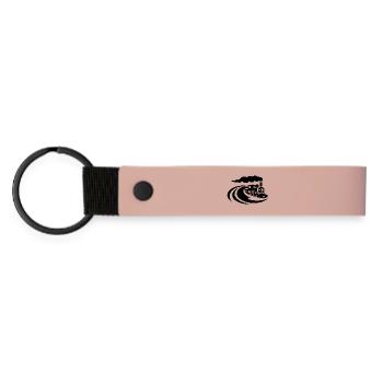 Locomotive Sketch - Matte Pu Keyring - pink - Front