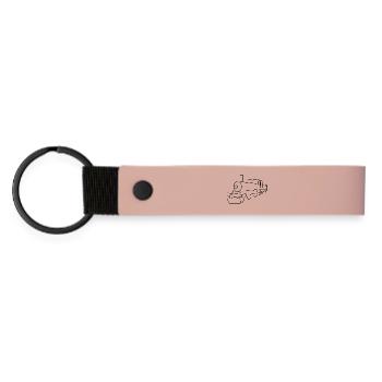 Locomotive Sketch - Matte Pu Keyring - pink - Front