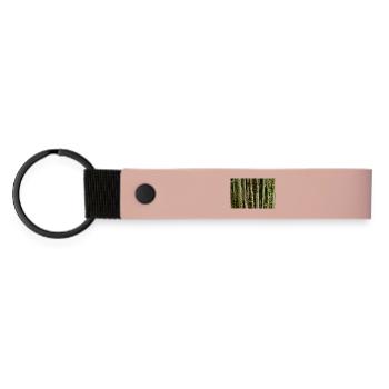 Forêt de bouleaux Bandes pixellisées - Porte-clés en PU mat - rose - Devant