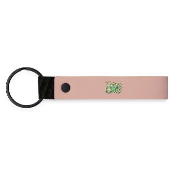 Vélo floral - Bloomy Bicycle - Porte-clés en PU mat - rose - Devant