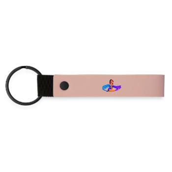 Music_is_My_Life - Porte-clés en PU mat - rose - Devant