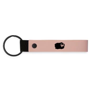 Midnight Glyphs Emblem - Matte Pu Keyring - pink - Front