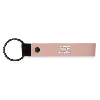 Job Holzbildhauer - Matte PU Schlüsselanhänger - Rosa - Vorne