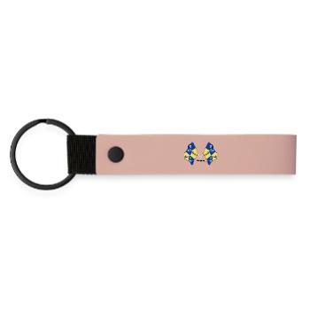 Dauphiné Text - Matte Pu Keyring - pink - Front