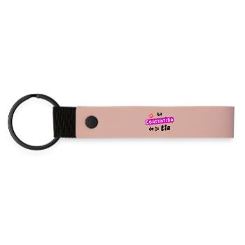 Tantes Liebling - Matte PU Schlüsselanhänger - Rosa - Vorne