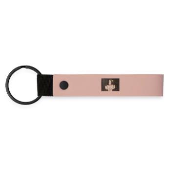 (ma) couronne - Porte-clés en PU mat - rose - Devant