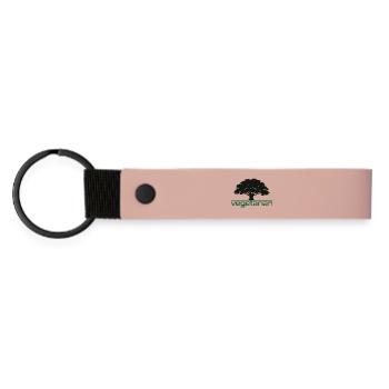 Vegetarian Oak – Nature & Durability Design - Matte Pu Keyring - pink - Front