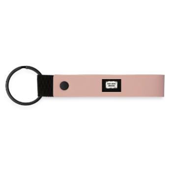 Occupé à ne rien faire – Conception industrielle de fautes de frappe - Porte-clés en PU mat - rose - Devant