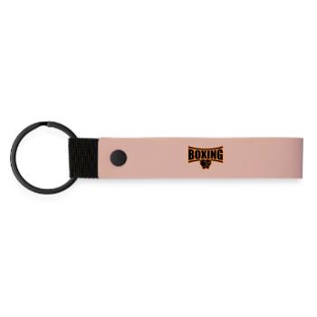 Boxing Boxen - Matte PU Schlüsselanhänger - Rosa - Vorne