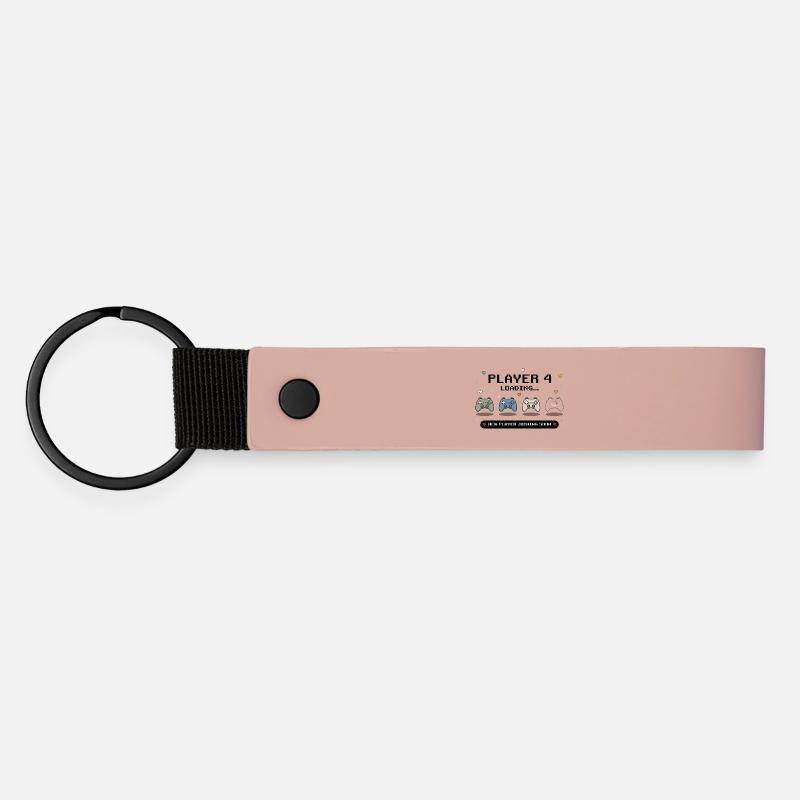 Player 4 Loading - Baby Announcement - Matte Pu Keyring - pink
