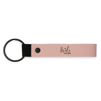 Bride Wedding 2026 - Matte Pu Keyring - pink - Front