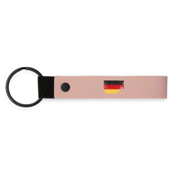 Drapeau de l’Allemagne - Porte-clés en PU mat - rose - Devant