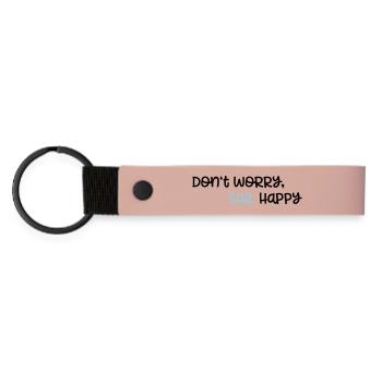 segeln - Matte PU Schlüsselanhänger - Rosa - Vorne