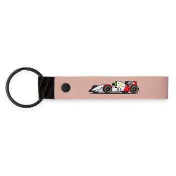 Racing car, racing car, racing, car, sports car - Matte Pu Keyring - pink - Front