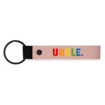 LGBT Rainbow shirt gay uncle LGBT lgbtqi queer - Matte Pu Keyring - pink - Front